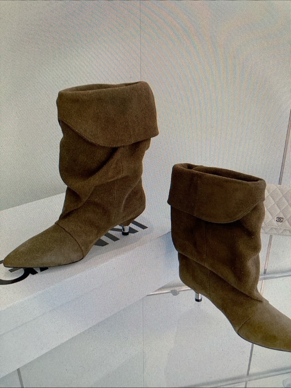 Isabel Marant Olive Fold-Over Suede Ankle Boots
